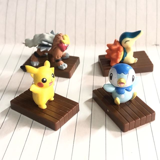 Figurka Mini Pikachu Entei Piplup - Oryginalne modele Pokemon - Figurki militarne - Wianko - 3
