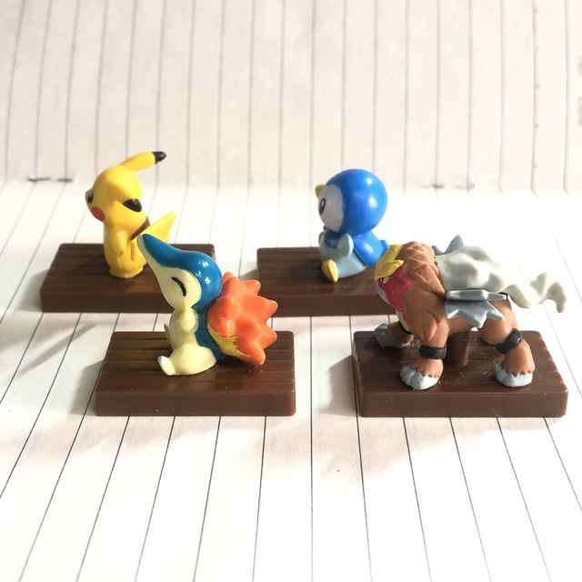 Figurka Mini Pikachu Entei Piplup - Oryginalne modele Pokemon - Figurki militarne - Wianko - 2