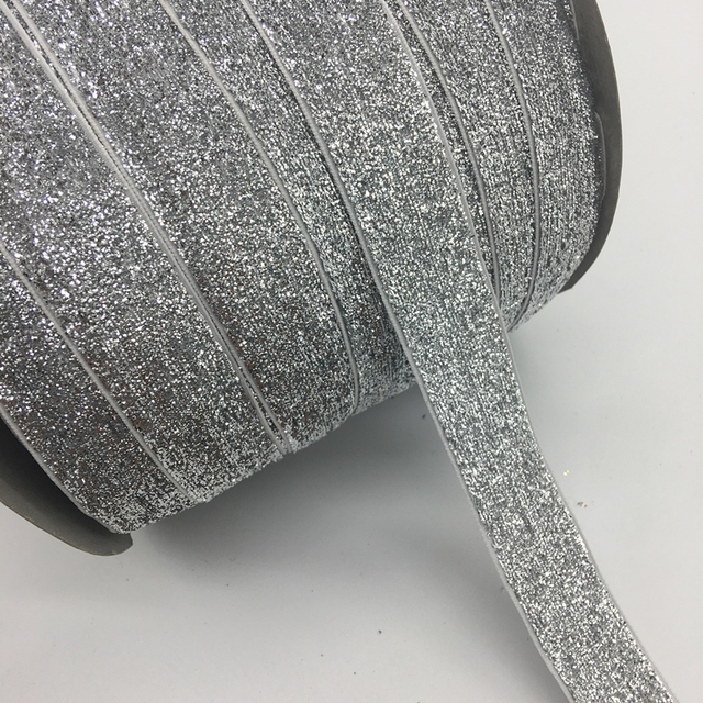 Wstążka aksamitna brokatowa na głowę - szerokość 1 (25mm), klipsy z pałąkiem, dekoracje ślubne - Wianko - 13