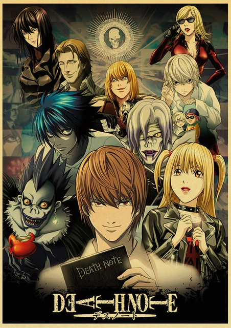 Obraz dekoracyjny na ścianę Death Note Anime HD w stylu Retro - Wianko - 10