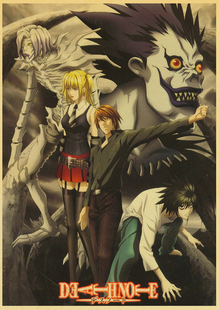 Obraz dekoracyjny na ścianę Death Note Anime HD w stylu Retro - Wianko - 8