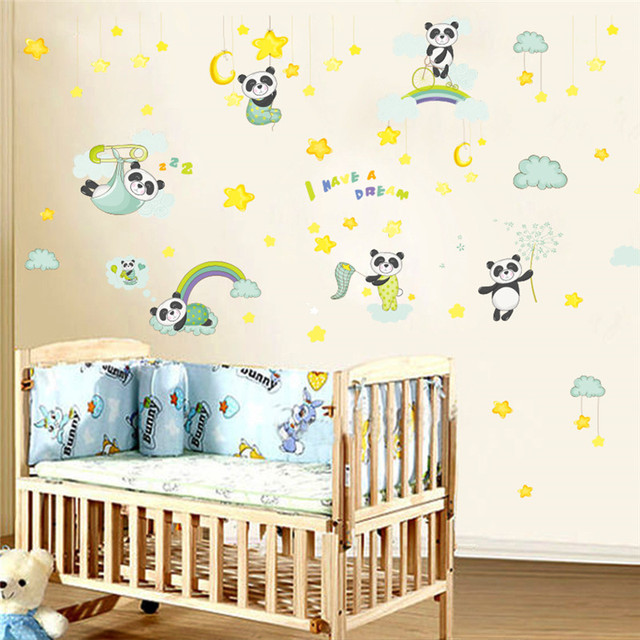 Naklejki ścienne - Sen księżyc chmura gwiazda: dekoracyjne cytaty na sypialnię dziecięcą - Wianko - 7