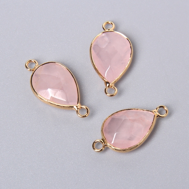 Opal kolczyki z naturalnego różowego kwarcu Aventurine w zestawie 3 sztuk - biżuteria do samodzielnego wykonania naszyjników dla kobiet - Wianko - 23