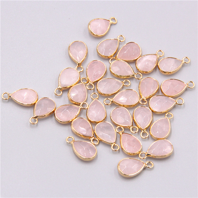 Opal kolczyki z naturalnego różowego kwarcu Aventurine w zestawie 3 sztuk - biżuteria do samodzielnego wykonania naszyjników dla kobiet - Wianko - 40
