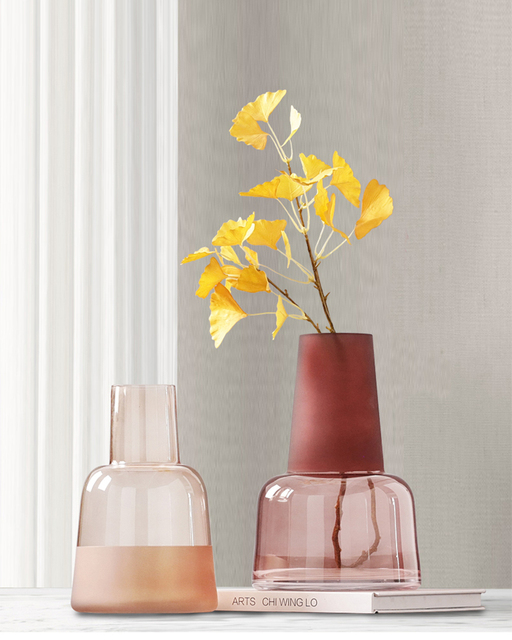 Wazon szklany matowy Home Decor salon różowy - Wianko - 4
