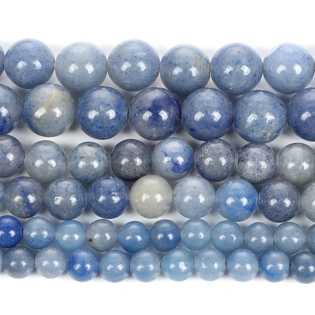Koraliki z kamyka niebieski awenturyn 4-12 MM - luźne koraliki do tworzenia biżuterii DIY - Wianko - 1