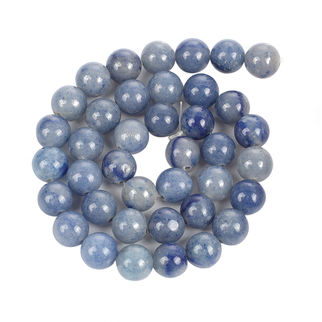 Koraliki z kamyka niebieski awenturyn 4-12 MM - luźne koraliki do tworzenia biżuterii DIY - Wianko - 4