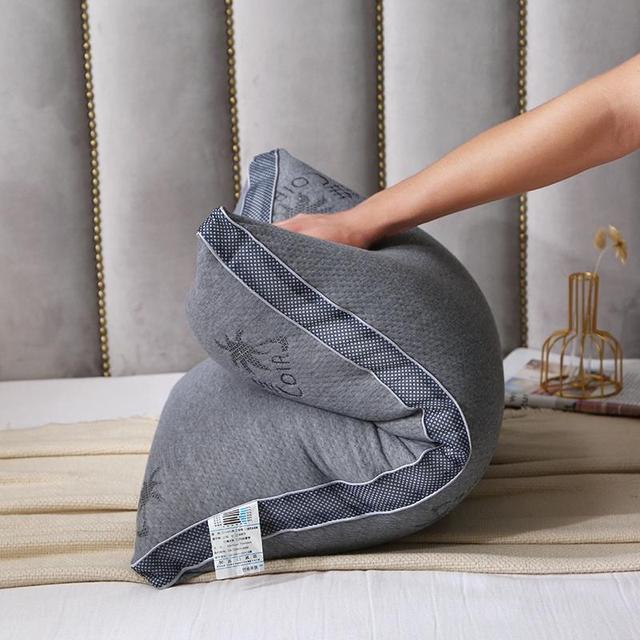 Poduszka podróżna: Miękka i elastyczna poduszka dzianinowa z oddychającego włókna dla dobrego snu w domu i hotelu - Wianko - 12