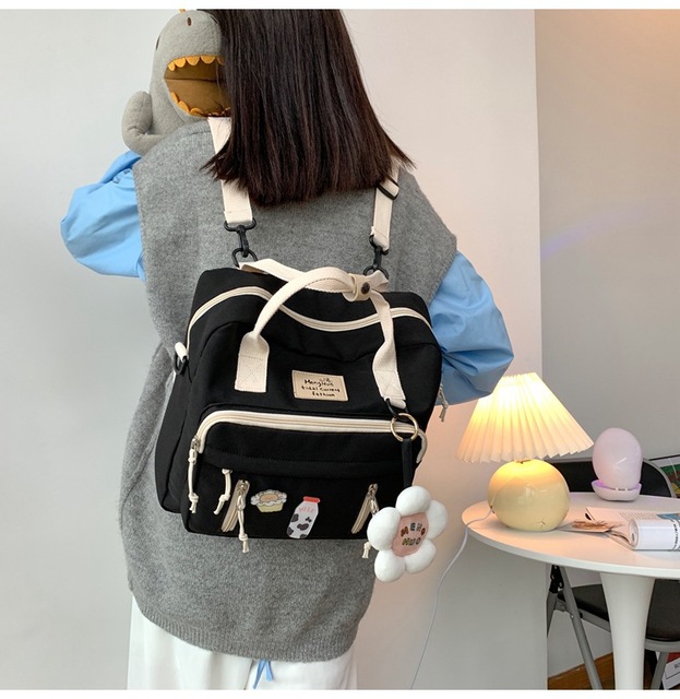 Wielofunkcyjna torba podróżna Beibaobao dla kobiet z małym tornistrem, pięknymi plecakami i pierścieniową klamrą - Wianko - 11