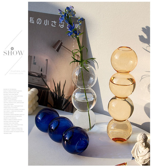 Szklany wazon kwiat dekoracyjny do domu - nowoczesna stołowa dekoracja salonu - Terrarium Nordic - prezenty - Wianko - 10