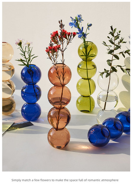 Szklany wazon kwiat dekoracyjny do domu - nowoczesna stołowa dekoracja salonu - Terrarium Nordic - prezenty - Wianko - 11