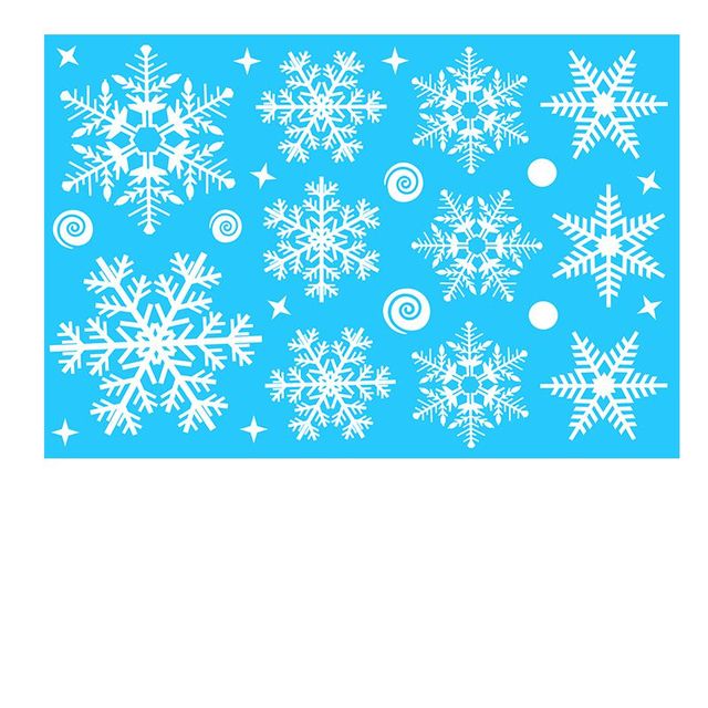 Naklejka ścienno-okienno-dekoracyjna ze świętym Mikołajem, łosiem i płatkami śniegu - Boże Narodzenie 2022 - Wianko - 15