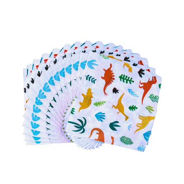 Zestaw dekoracji urodzinowych Dinosaurus - jednorazowe zastawy stołowe, papierowe talerze, kubki, słomki i banner - Wianko - 14