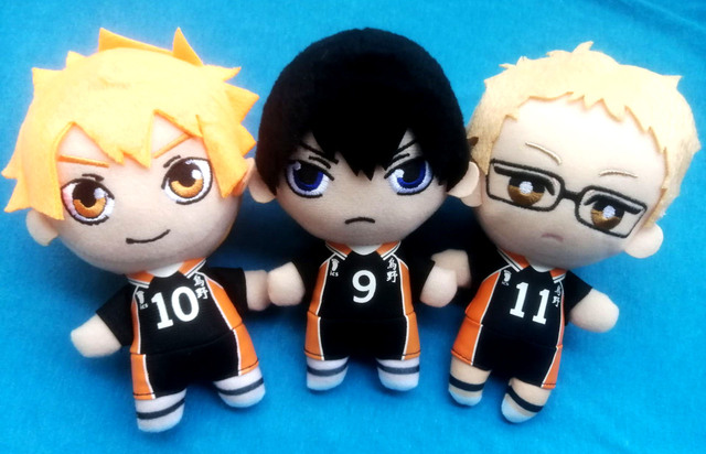 Pluszowe zabawki Anime Haikyuu! Tsukishima Kei, Yamaguchi Tadashi, Sawamura Daichi - 3 szt./partia, 15cm - Wianko - 3