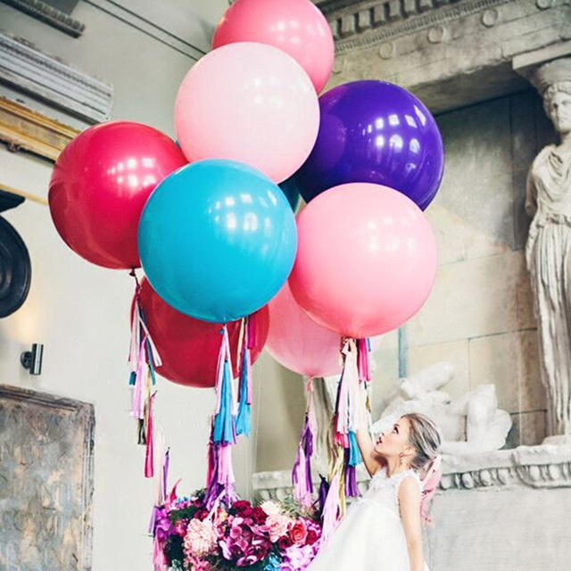 Duże balony lateksowe gigantyczne 10 sztuk 90cm 36 Cal na sesję zdjęciową, urodziny, wesele, festiwal, wydarzenie, karnawał - Wianko - 10