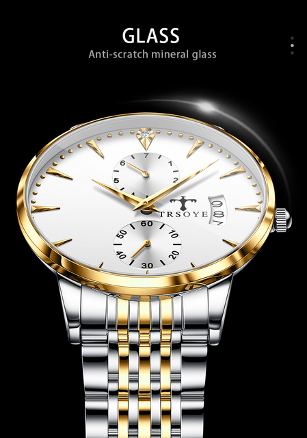 Zegarek męski TRSOYE 638 marki Top, ultra smukła obudowa 11mm, wodoodporność 3ATM, szkło odporne na zarysowania, styl sportowy Homens Reloj - Wianko - 5
