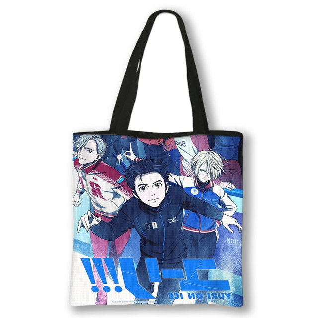 Duża torba na ramię z motywem anime i mangi – Idealna dla fanów Yuri na lodzie, BL i Yaoi - Wianko - 3