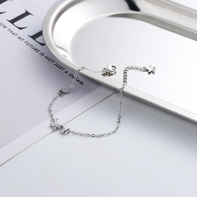 Elegancka bransoletka z motylem z 925 srebra - romantyczny urok dla kobiet - Wianko - 16