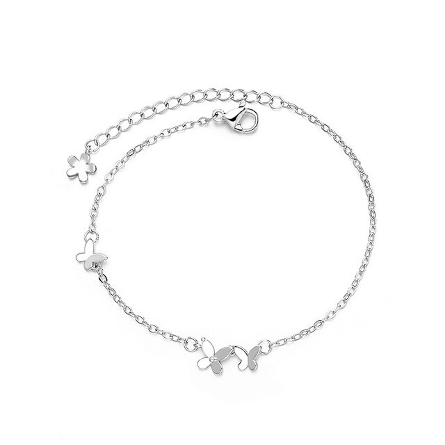 Elegancka bransoletka z motylem z 925 srebra - romantyczny urok dla kobiet - Wianko - 12
