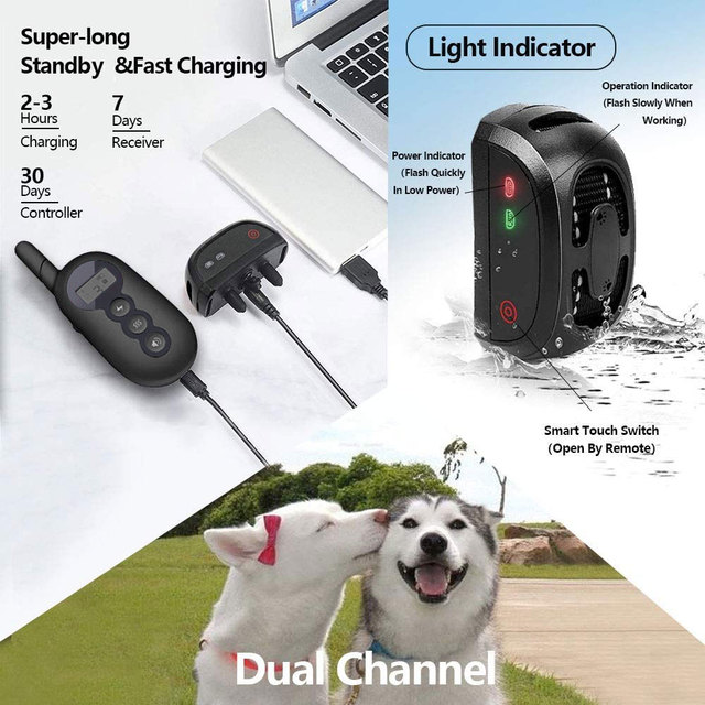 Nowa LCD obroża treningowa dla psów - zapobieganie szczekaniu, wibracja, dźwięk, wodoodporna - Wianko - 19