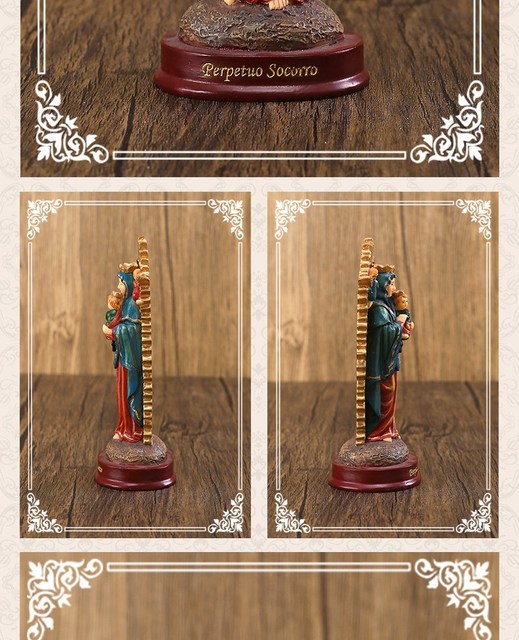 Posąg świętej rodziny z relikwiami kościoła katolickiego i prawosławnymi ikonami - Wianko - 7