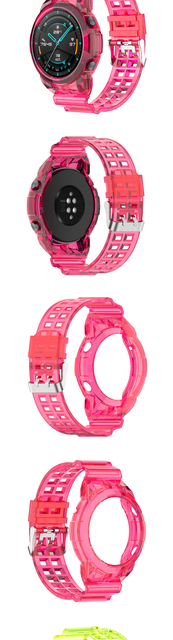 Silikonowy pasek do zegarka Huawei GT2 46MM - przezroczysty, lodowy, sportowy, wymienny - Wianko - 7