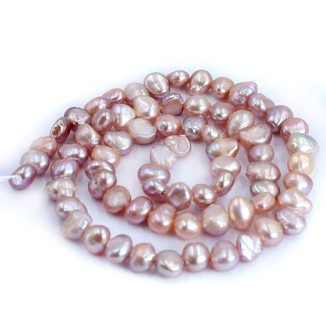 Naturalna perła słodkowodna fioletowego barokowego ziemniaka, 5-6mm, inteligentna biżuteria DIY, mini 14 cali - Wianko - 3