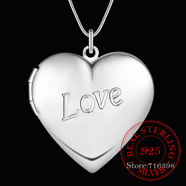 Srebrny naszyjnik łańcuszek 925 z sercem - modna biżuteria dla kobiet - Wianko - 3