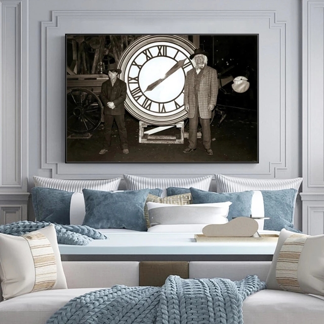 Obraz na płótnie Retro z klasycznym filmem 'Powrót do przyszłości' jako dekoracja ścienna do sypialni Hoom - Wianko - 7