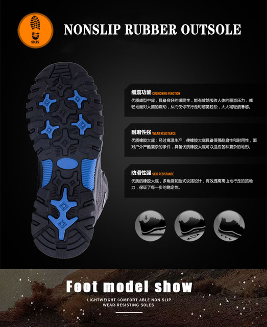 Męskie buty trekkingowe wodoodporne skórzane - Wianko - 5