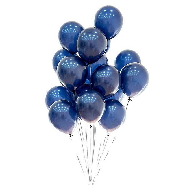 10 calowy ciemnoniebieski balon oraz 12 calowa niebieska foliowa gwiazda serce - dekoracje urodzinowe, weselne, walentynkowe, dmuchana piłka - sklep internetowy - Wianko - 1