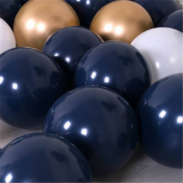 10 calowy ciemnoniebieski balon oraz 12 calowa niebieska foliowa gwiazda serce - dekoracje urodzinowe, weselne, walentynkowe, dmuchana piłka - sklep internetowy - Wianko - 7