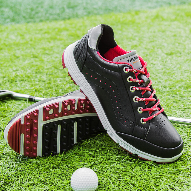 Człowiek Spikeless buty golfowe nowe oryginały Golf trampki mężczyźni profesjonalne buty sportowe dla Golf szkolenia but do chodzenia skóra Golf - Wianko - 5