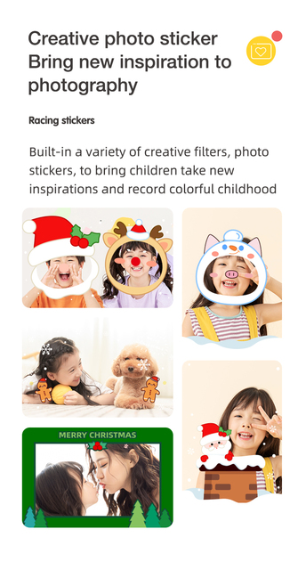 Zabawkowy aparat cyfrowy z podwójnym aparatem Cartoon HD o 48 MPx, kamerą wideo i ekranem dotykowym - idealny prezent bożonarodzeniowy dla dzieci - Wianko - 8