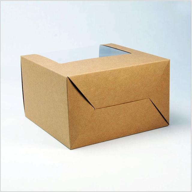Duże pudełko pakowe z okienkiem - 10 sztuk (czarne/czerwone) do pakowania kapeluszy, ciast i cukierków - Wianko - 3
