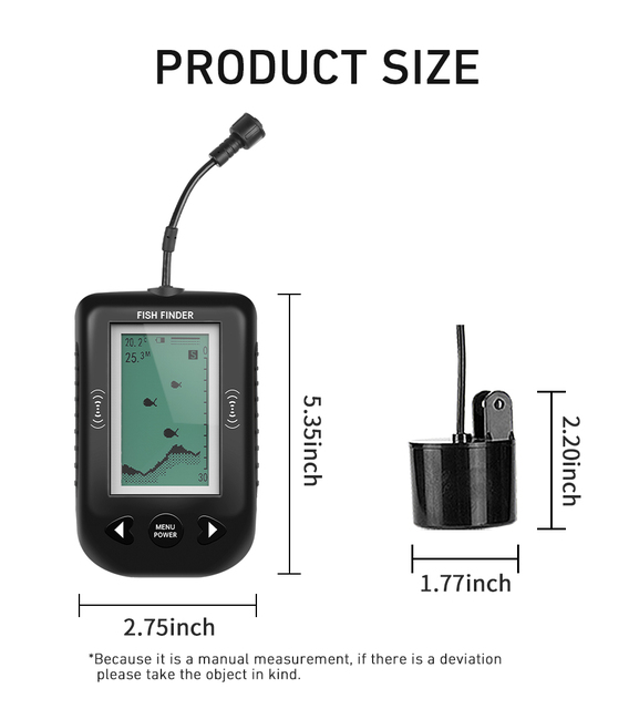 Przenośna echosonda Sonar XF02 Alarm 100M - wykrywacz ryb i przynęt dla wędkarzy w jeziorach i morzu - Wianko - 5