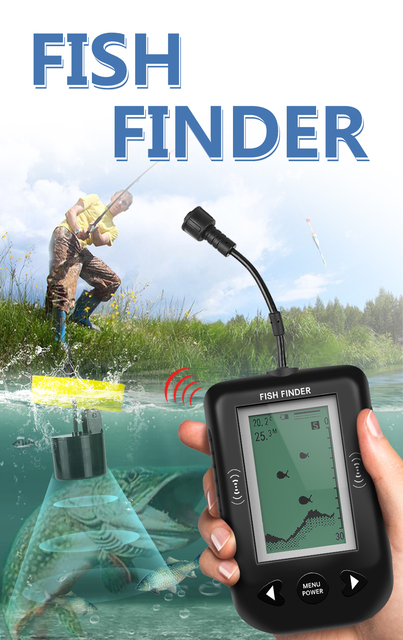 Przenośna echosonda Sonar XF02 Alarm 100M - wykrywacz ryb i przynęt dla wędkarzy w jeziorach i morzu - Wianko - 1