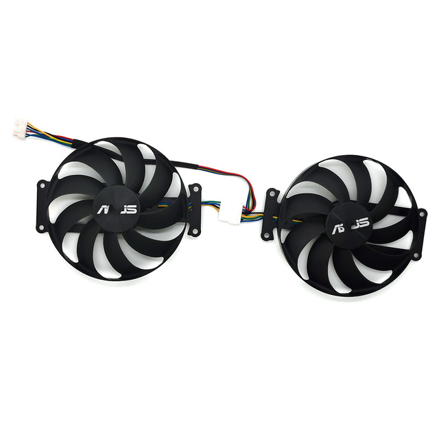 2 sztuki wentylatora GPU T129215BU DC12V 0.5A 6PIN dla ASUS GTX 1660 1660Ti EVO OC RTX2070 - Wianko - 3