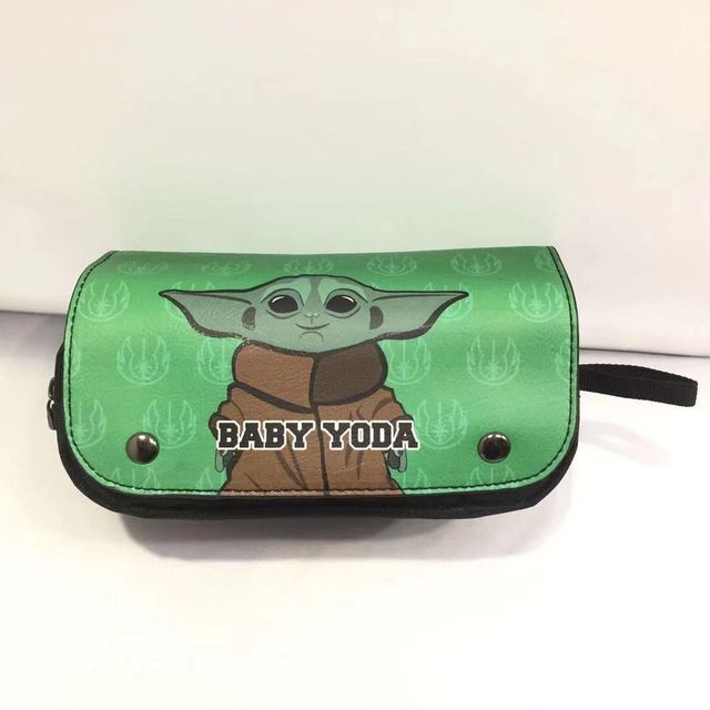 Piórnik Student Star Wars Baby Yoda Master Yoda Disney 2021 z podwójnym zamkiem błyskawicznym - Wianko - 1