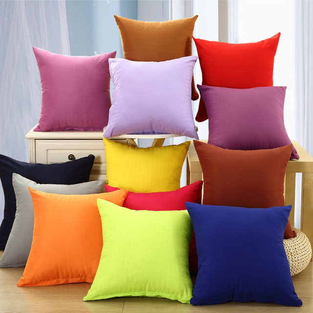 Poszewka na poduszkę z poliestru w kolorze Solid, dekoracyjna, ładnie kolorowa - Wianko - 1
