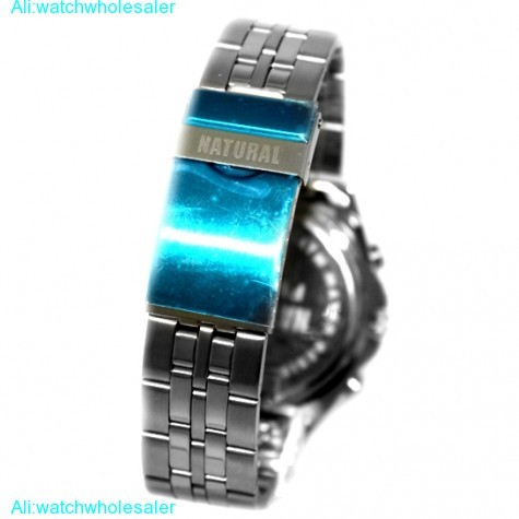 Męski zegarek kwarcowy wodoodporny Naturalna Marka z okrągłym matowym srebrnym wykończeniem IPS ze stali nierdzewnej (model FW833A) - Wianko - 4