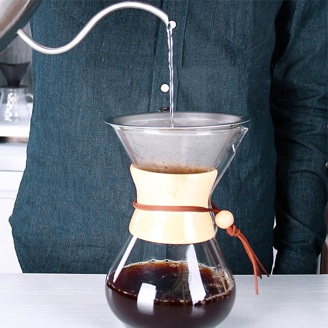 Ekspres do kawy Espresso ze stali nierdzewnej, 400ml/600ml/800ml, filtr odporny na Pot, pojemnik na wodę - Wianko - 30