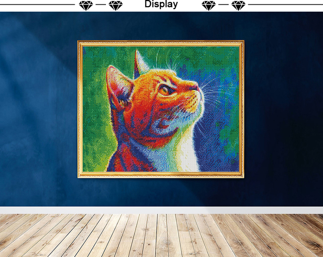 Zestaw do malowania diamentowego zwierzęta - pies mops, kot Leopard - diamentowy obraz pełna kwadratowa i okrągła mozaika haftu ściegiem - ozdoby do dekoracji domu - Wianko - 1