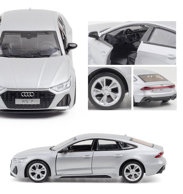 Nowy model samochodu Audi A7 Fastback w skali 1:32 - metalowy pojazd dla dzieci, idealny na prezent urodzinowy dla chłopców - Wianko - 5