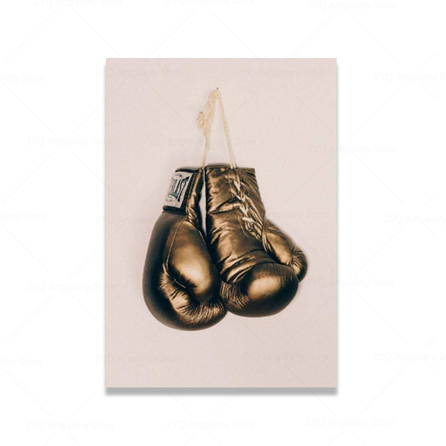 Nowoczesne rękawice bokserskie z oświetleniem luksusowym - plakat skandynawski, dekoracyjne płótno malarskie, przestrzenne tło dekoracyjne - Wianko - 7