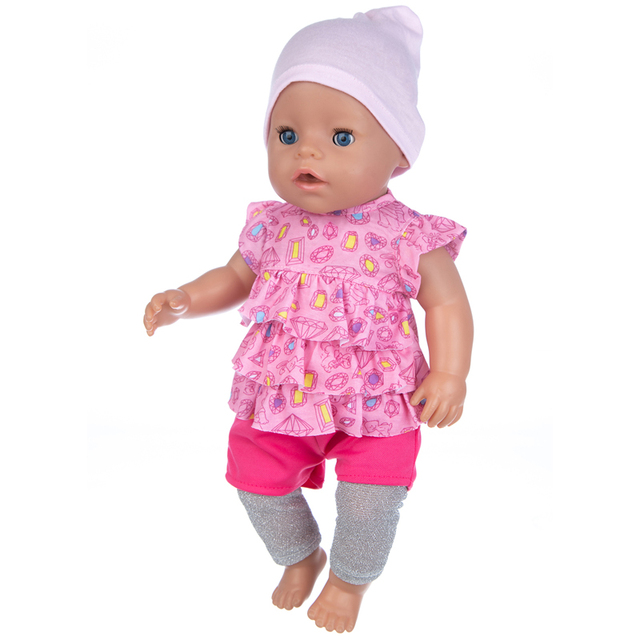 Nowe letnie ubranko dla lalki - 2021, dla lalki reborn o długości 43 cm, moda garnitur, akcesoria - Wianko - 9