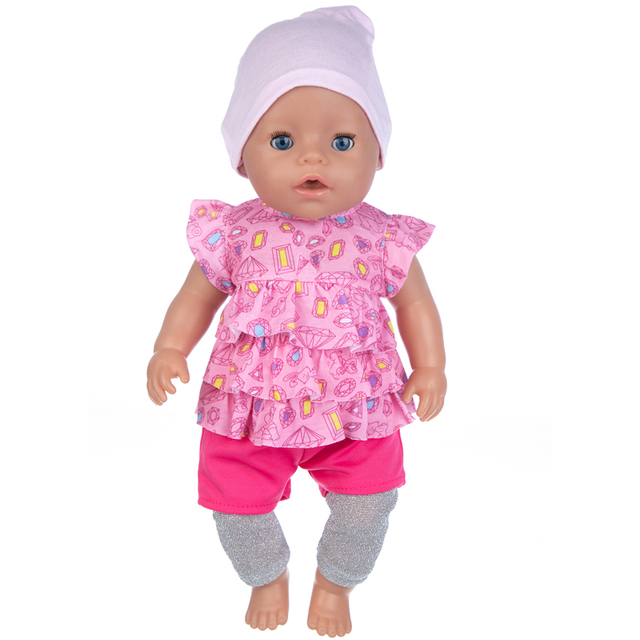 Nowe letnie ubranko dla lalki - 2021, dla lalki reborn o długości 43 cm, moda garnitur, akcesoria - Wianko - 8