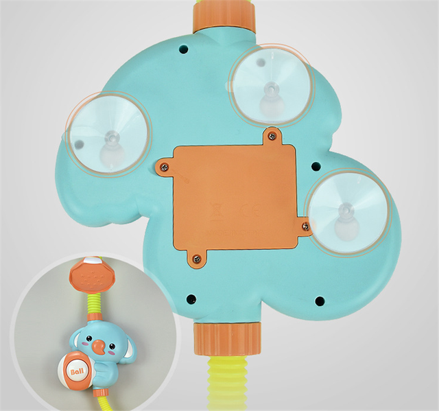 Elektryczny słoń zabawka do kąpieli - Zraszacz prysznicowy z mocną przyssawką i chłopięcym kształtem - Wianko - 8