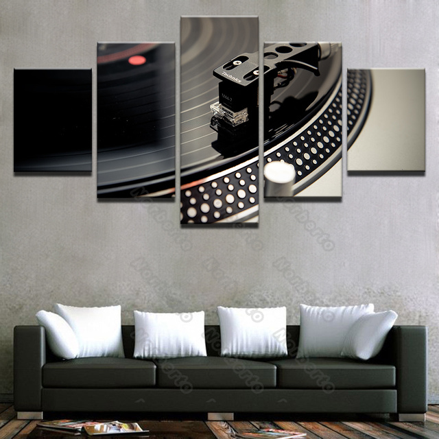 Płótno klasyczne z motywem gramofonu - malarstwo plakat na ścianę, dekoracja wnętrza - Wianko - 7