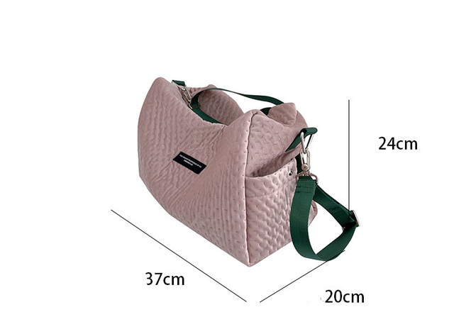 Duże damskie torby sportowe na ramię luksusowe sztruksowe torebki crossbody Bolsa Feminina - Wianko - 3